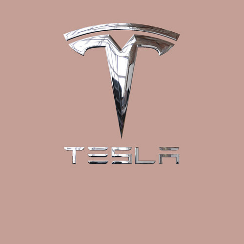 Мужской свитшот Tesla Logo Тесла Логотип / Пыльно-розовый – фото 3