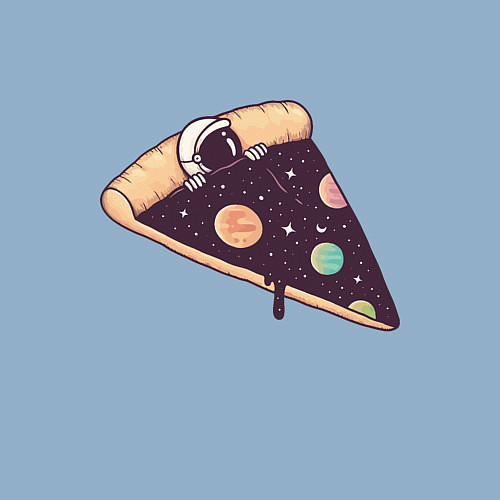 Мужской свитшот Space - Pizza / Мягкое небо – фото 3