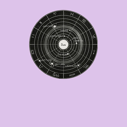 Мужской свитшот Solar Biology Diagrams Солнечная система / Лаванда – фото 3