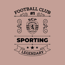 Свитшот хлопковый мужской Sporting: Football Club Number 1 Legendary, цвет: пыльно-розовый — фото 2