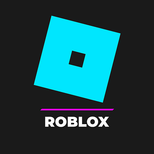 Мужской свитшот Символ Roblox в неоновых цветах / Черный – фото 3