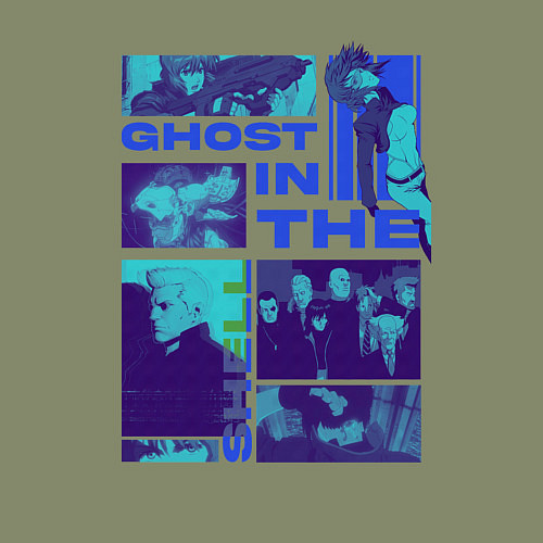 Мужской свитшот Призрак в доспехах экшен / Авокадо – фото 3