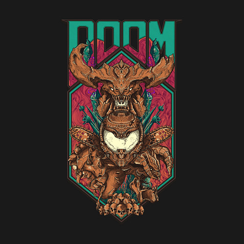 Мужской свитшот Doom - demon / Черный – фото 3