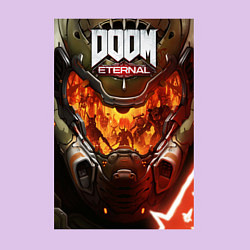 Свитшот хлопковый мужской Doom eternal - poster, цвет: лаванда — фото 2