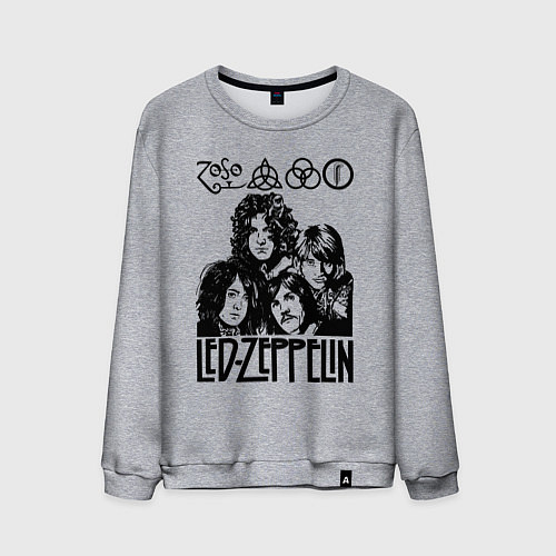 Мужской свитшот Led Zeppelin Black / Меланж – фото 1