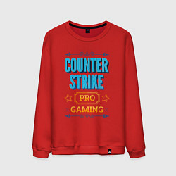 Свитшот хлопковый мужской Игра Counter Strike PRO Gaming, цвет: красный