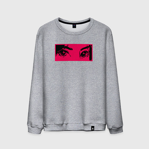 Мужской свитшот Anime Sad Eye / Меланж – фото 1