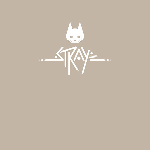 Мужской свитшот Stray ровный логотип / Миндальный – фото 3