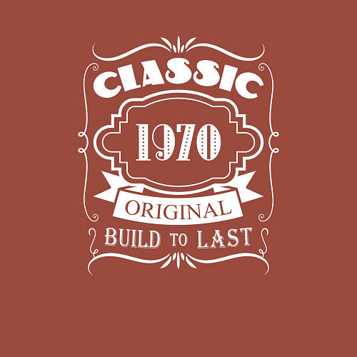 Мужской свитшот 1970 - classic / Кирпичный – фото 3