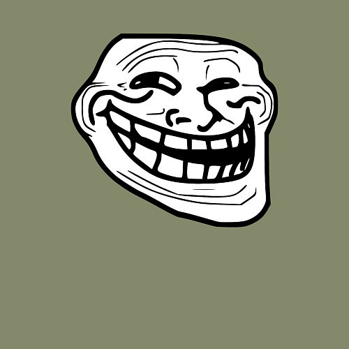 Мужской свитшот Тролльфейс улыбается мем / Авокадо – фото 3