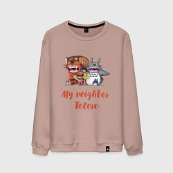 Мужской свитшот Мой сосед Тоторо - персонажи