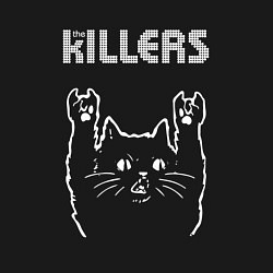 Свитшот хлопковый мужской The Killers рок кот, цвет: черный — фото 2