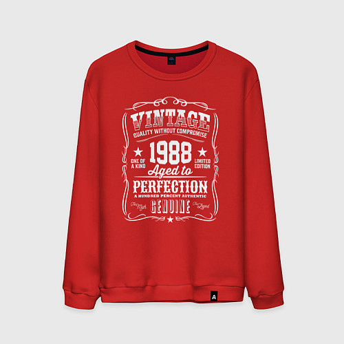Мужской свитшот Винтаж 1988 года, выдержанный до совершенства / Красный – фото 1