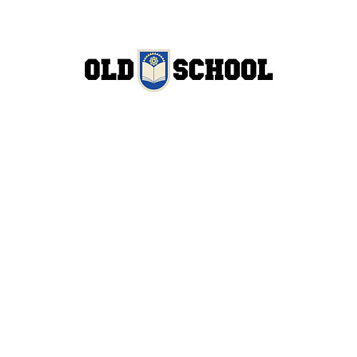 Мужской свитшот Old school, шеврон старой школы / Белый – фото 3