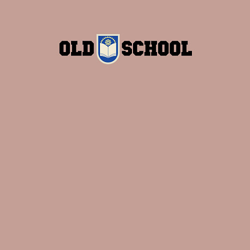 Мужской свитшот Old school, шеврон старой школы / Пыльно-розовый – фото 3