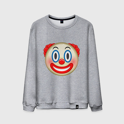 Мужской свитшот Эмодзи Клоун / Меланж – фото 1