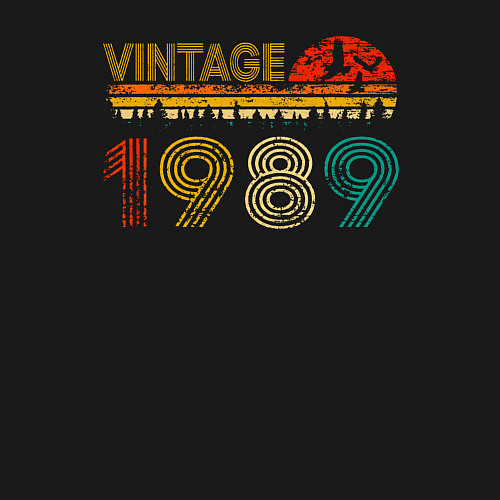 Мужской свитшот Винтаж 1989 / Черный – фото 3