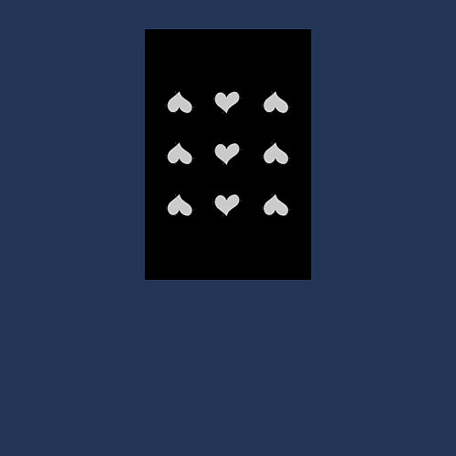 Мужской свитшот Девять сердец заплаток / Тёмно-синий – фото 3