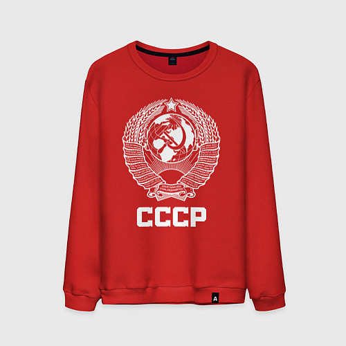 Мужской свитшот Герб СССР / Красный – фото 1