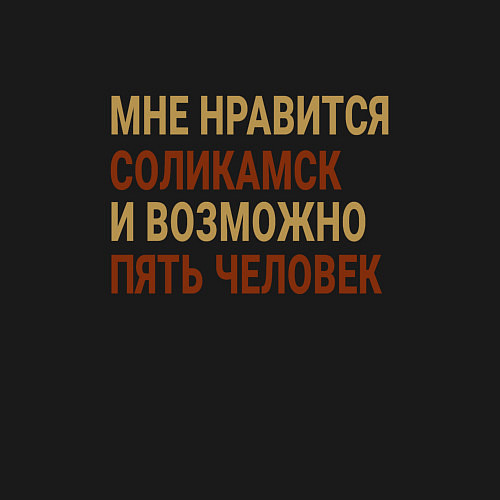 Мужской свитшот Мне нравиться Соликамск / Черный – фото 3