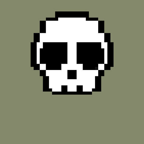 Мужской свитшот Череп из пикселей / Авокадо – фото 3