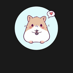 Свитшот хлопковый мужской Хомячок с семечкoм, цвет: черный — фото 2