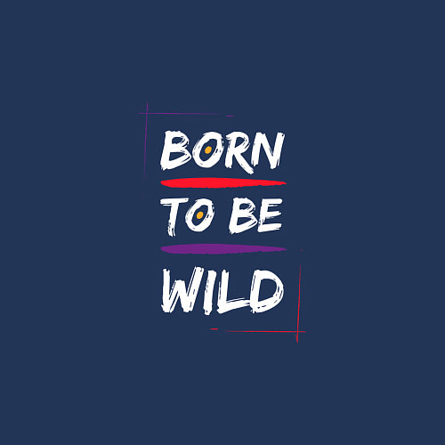 Мужской свитшот BORN TO BE WILD ! / Тёмно-синий – фото 3