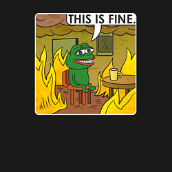 Свитшот хлопковый мужской Пепе Лягушонок в беде, цвет: черный — фото 2