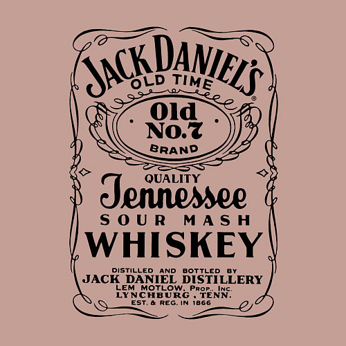 Мужской свитшот Виски Джек Дэниелс / Пыльно-розовый – фото 3