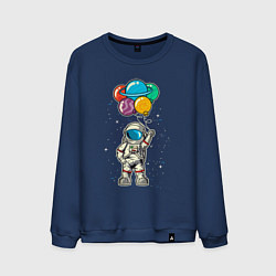 Мужской свитшот Космонавт на воздушных шариках