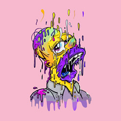 Свитшот хлопковый мужской Гомер Симпсон - стилизация, цвет: светло-розовый — фото 2