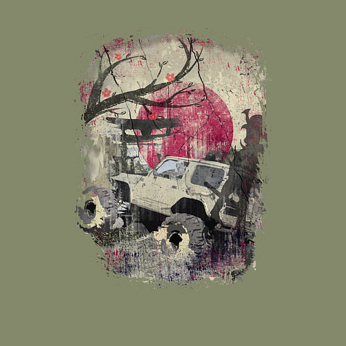 Мужской свитшот Бездорожье Азия / Авокадо – фото 3