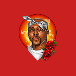 Свитшот хлопковый мужской 2Pac rapper, цвет: красный — фото 2