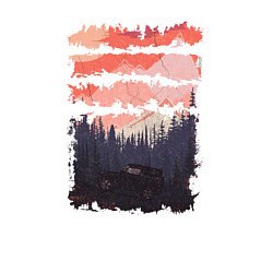 Свитшот хлопковый мужской Бездорожье и закат, цвет: белый — фото 2