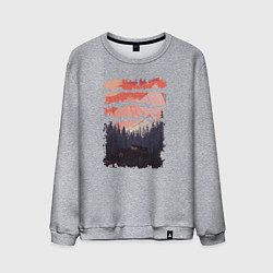 Мужской свитшот Бездорожье и закат