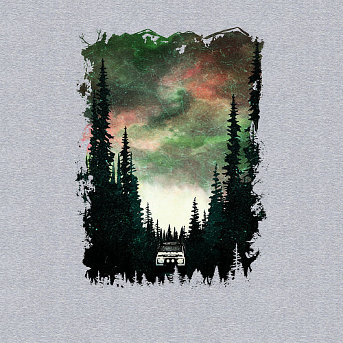 Мужской свитшот Лес кругом / Меланж – фото 3