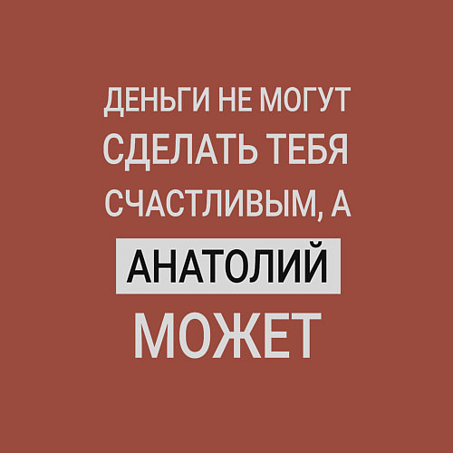 Мужской свитшот Анатолий дарит счастье / Кирпичный – фото 3