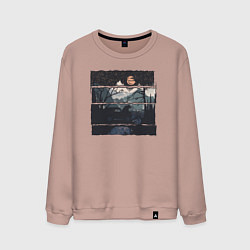 Мужской свитшот Внедорожник и медведь