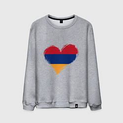 Свитшот хлопковый мужской Сердце - Армения, цвет: меланж
