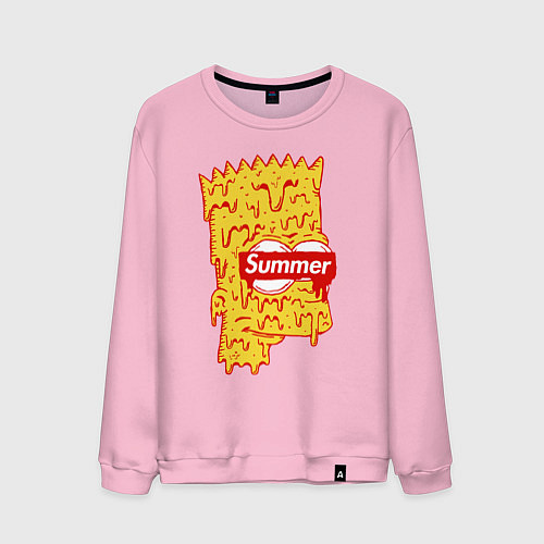 Мужской свитшот Bart Simpson - Summer / Светло-розовый – фото 1