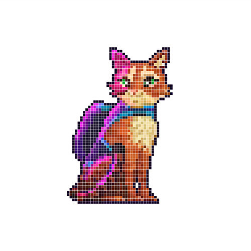 Мужской свитшот Stray pixel art / Белый – фото 3