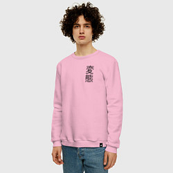 Свитшот хлопковый мужской Hentai 69, цвет: светло-розовый — фото 2
