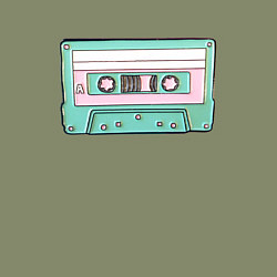 Свитшот хлопковый мужской Музыкальная кассета - олды поймут, цвет: авокадо — фото 2