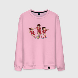 Свитшот хлопковый мужской Женский футбол, цвет: светло-розовый