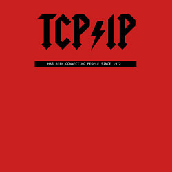 Свитшот хлопковый мужской TCPIP Connecting people since 1972, цвет: красный — фото 2