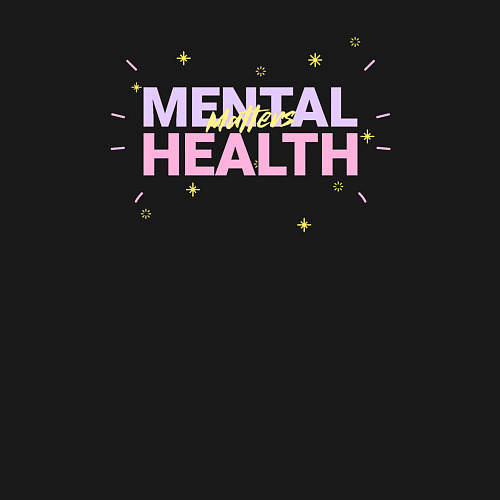 Мужской свитшот Mental health / Черный – фото 3