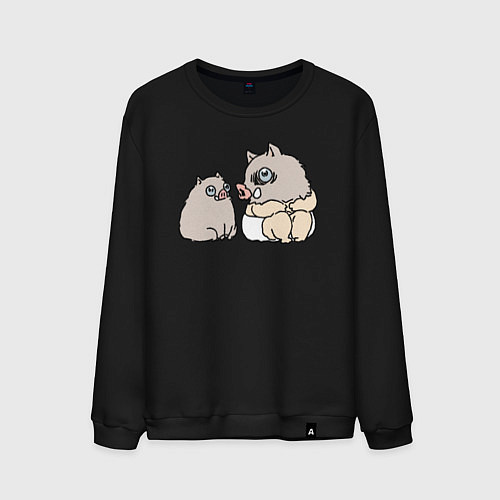 Мужской свитшот Малыш иноске / Черный – фото 1