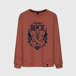 Свитшот хлопковый мужской Rock evolution, цвет: кирпичный
