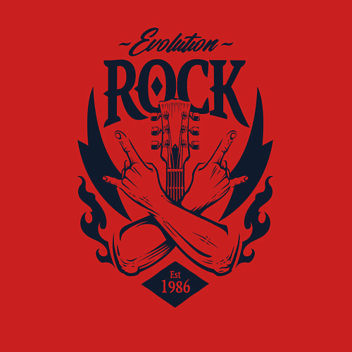 Мужской свитшот Rock evolution / Красный – фото 3