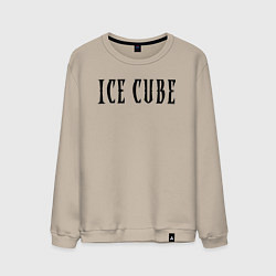 Свитшот хлопковый мужской Ice Cube - logo, цвет: миндальный